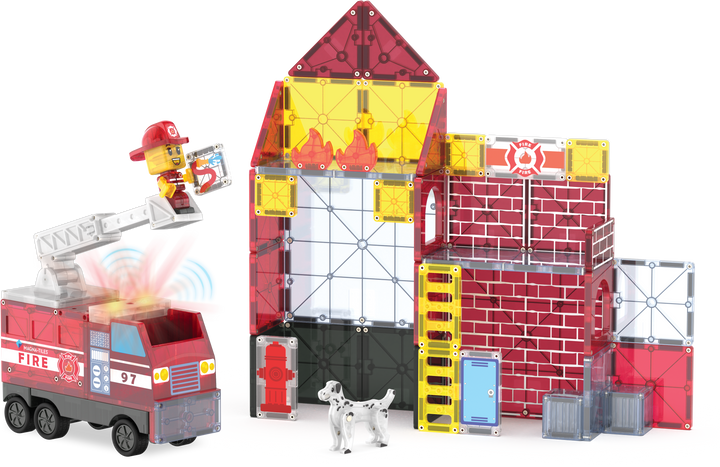 Magna-Tiles Fire Station 50-Piece Set