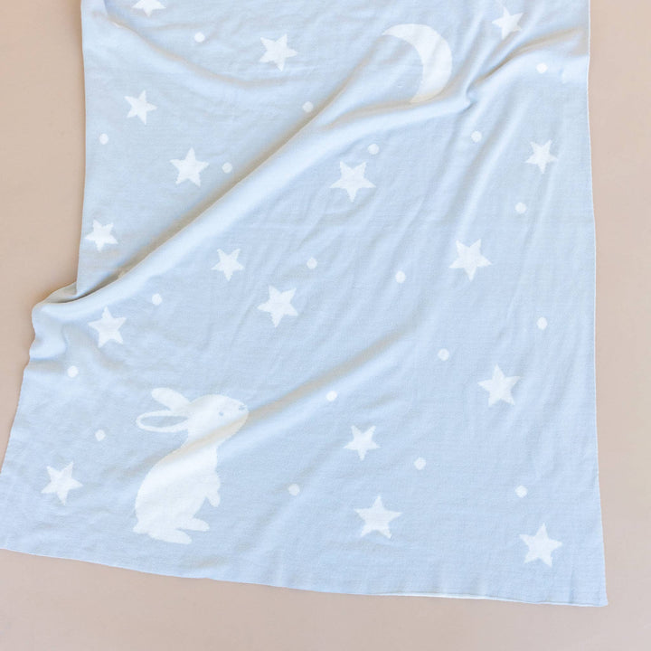 Set Star Moon Bunny Blanket Lovey Gift Baby Shower Organic