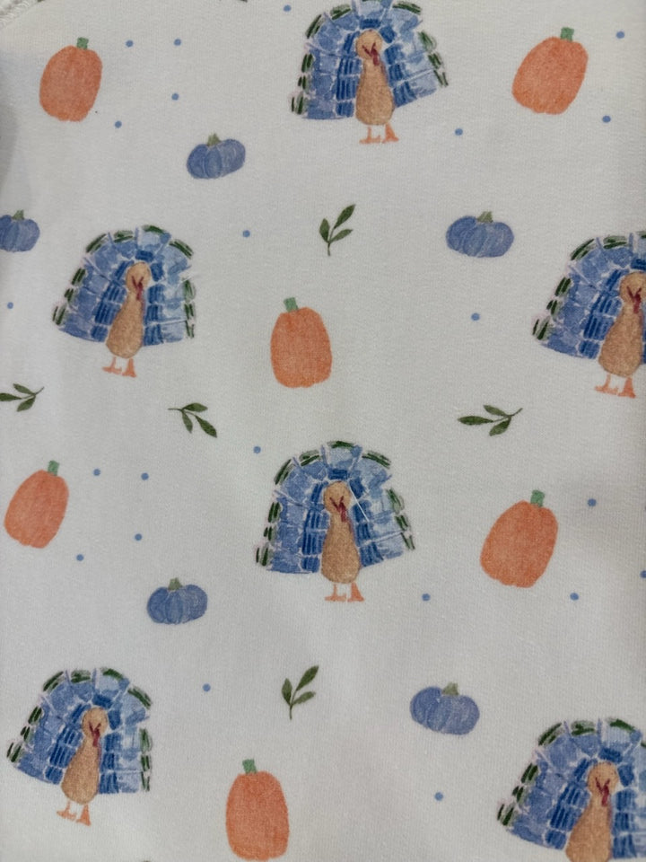 Campbell Crewneck- Gobble Gobble Blue
