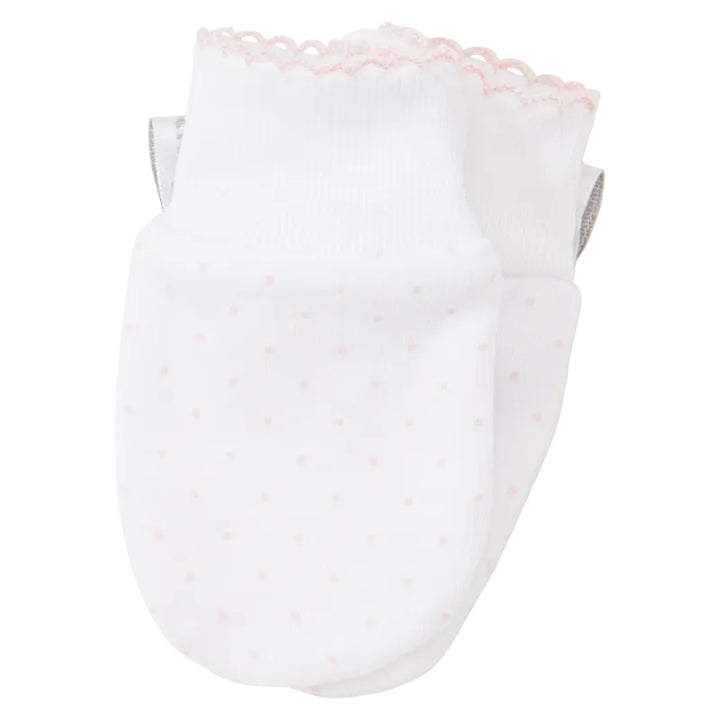 White/PinkNew Kissy Dots Print Mitts