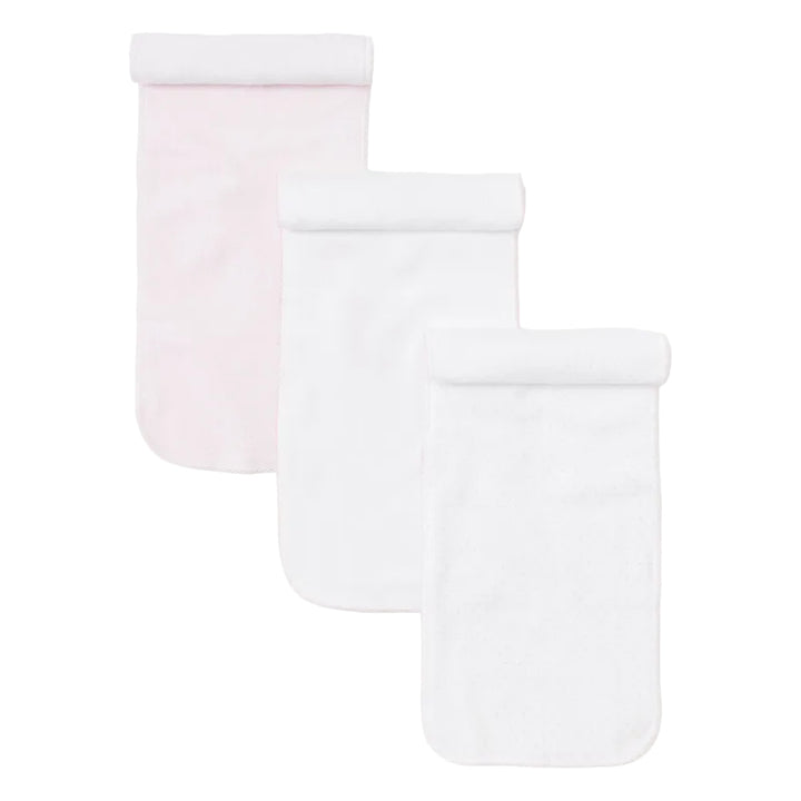 Pink Dot 3 Pack Burp Set w/ Tulle Bag