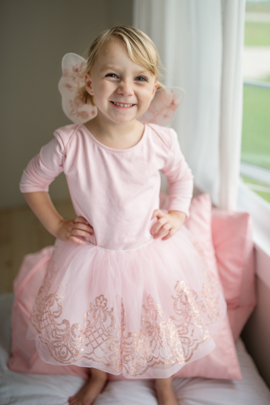 Rose Gold Tutu &amp; Wings Set