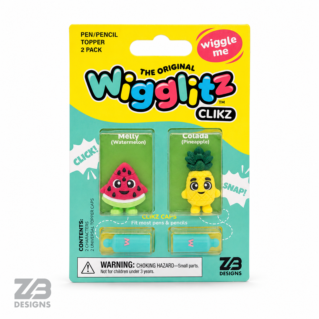 Clikz 2 Pack Pencil Toppers