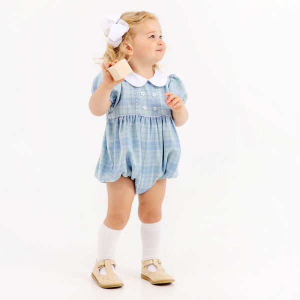 Cindy Lou Bubble Audubon Park Plaid with Worth Avenue White