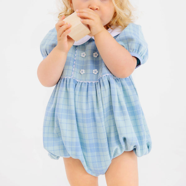 Cindy Lou Bubble Audubon Park Plaid with Worth Avenue White