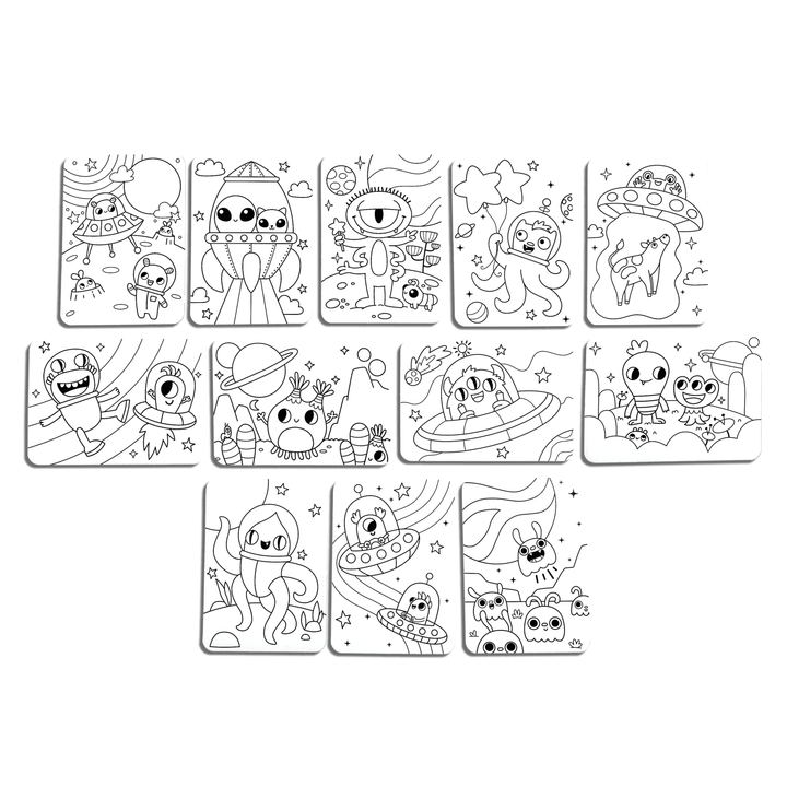 Undercover Art: Hidden Pattern Coloring Activity - Monster A