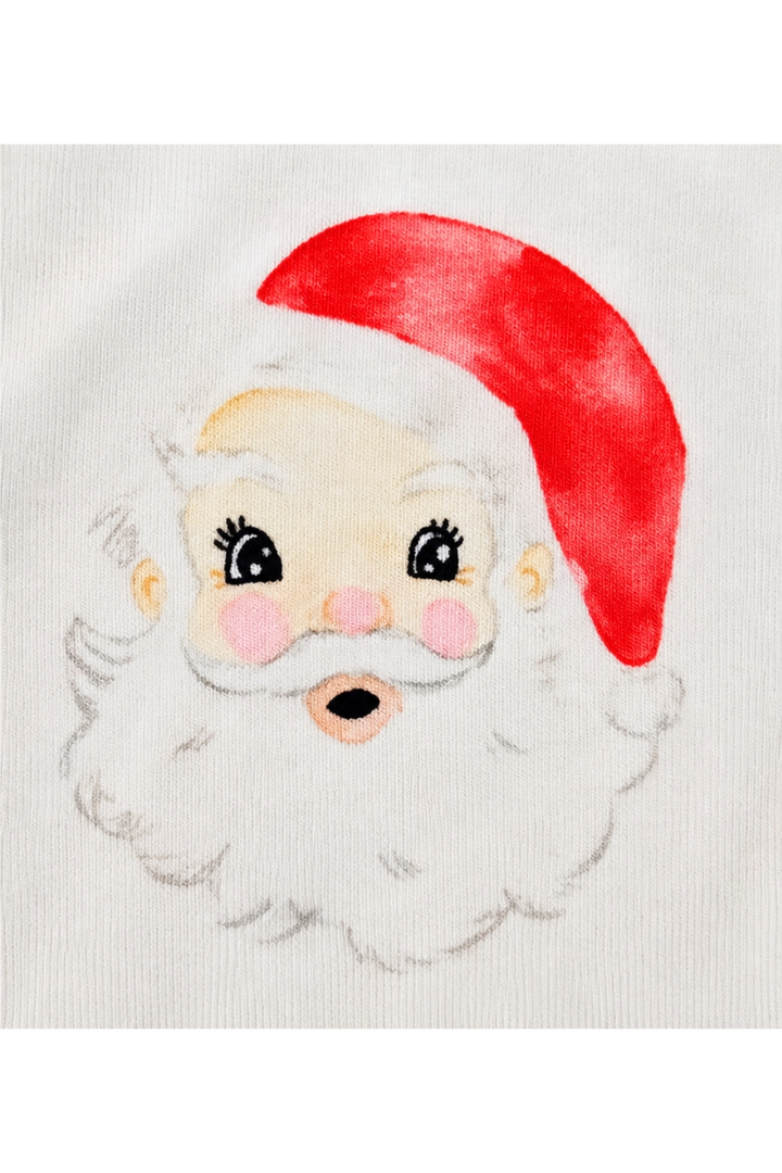 Vintage Santa Bamboo Pajamas - White