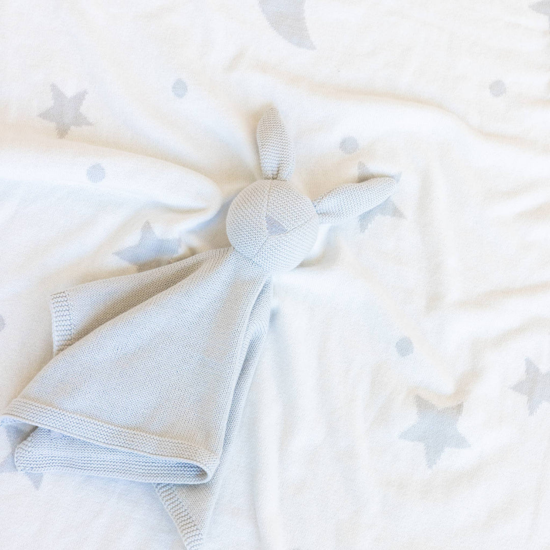 Set Star Moon Bunny Blanket Lovey Gift Baby Shower Organic