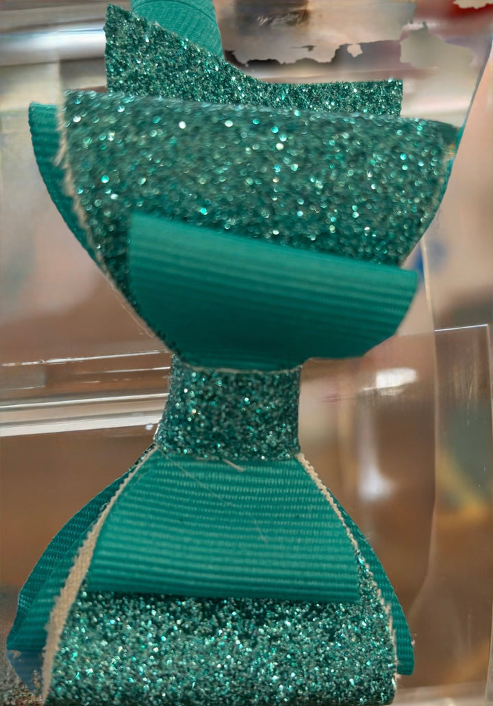 Medium Glitter/Grosgrain Stacked Bow Headband