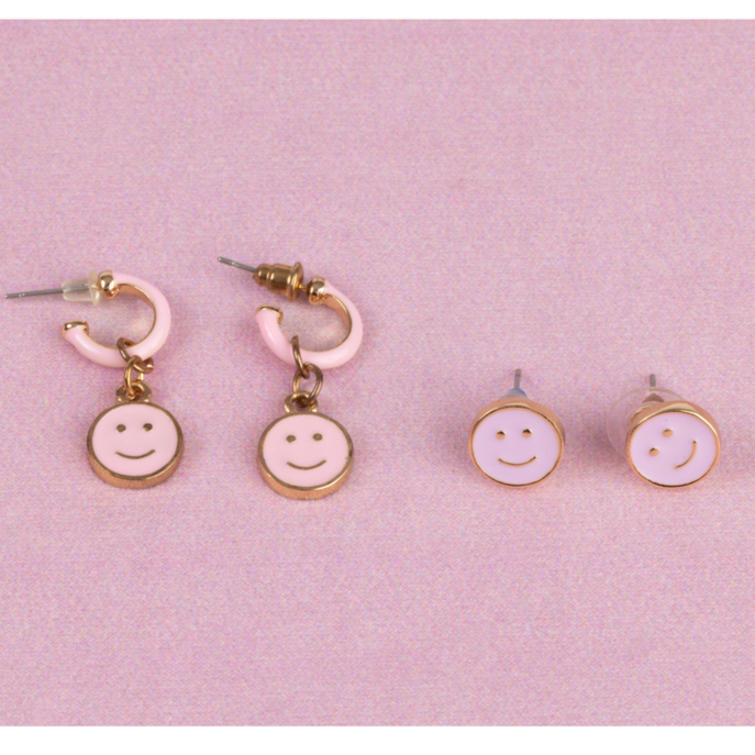 B Chic All Smiles Earrings 2 pair