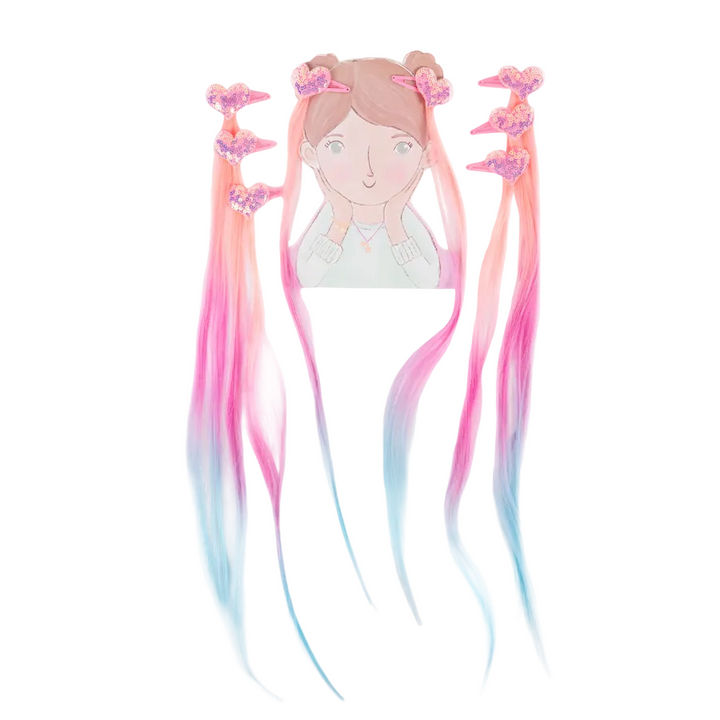 Hollywood Hearts Hair Extensions, Pastel