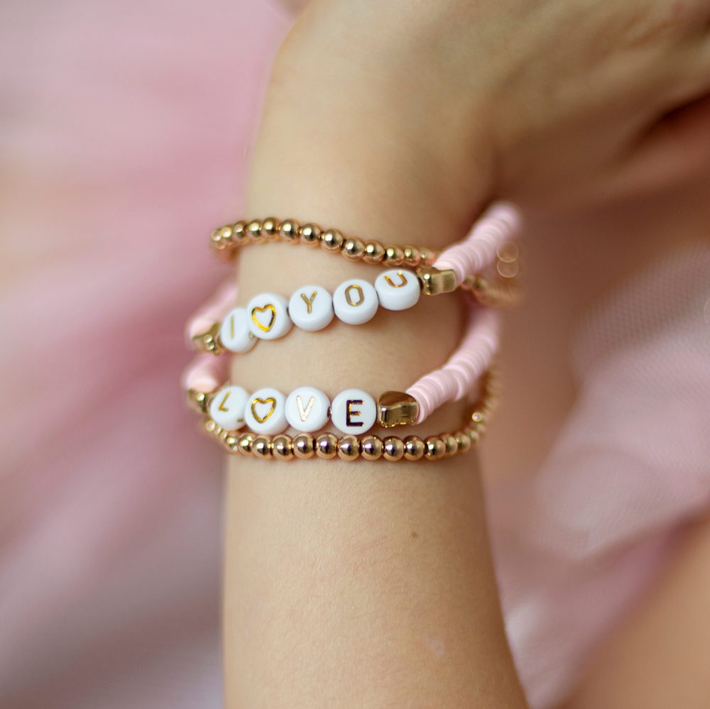 Pink Love Bracelet, 4pc