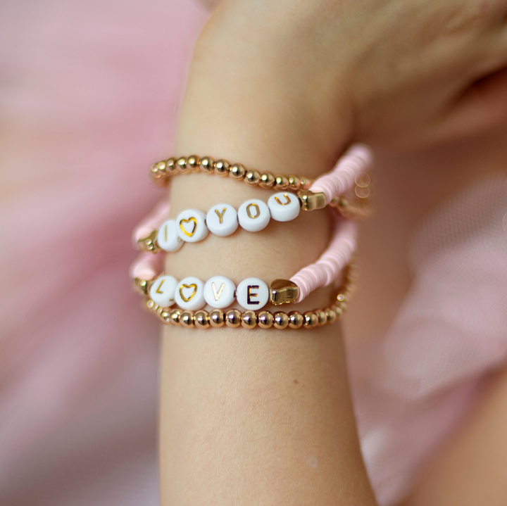 Pink Love Bracelet, 4pc