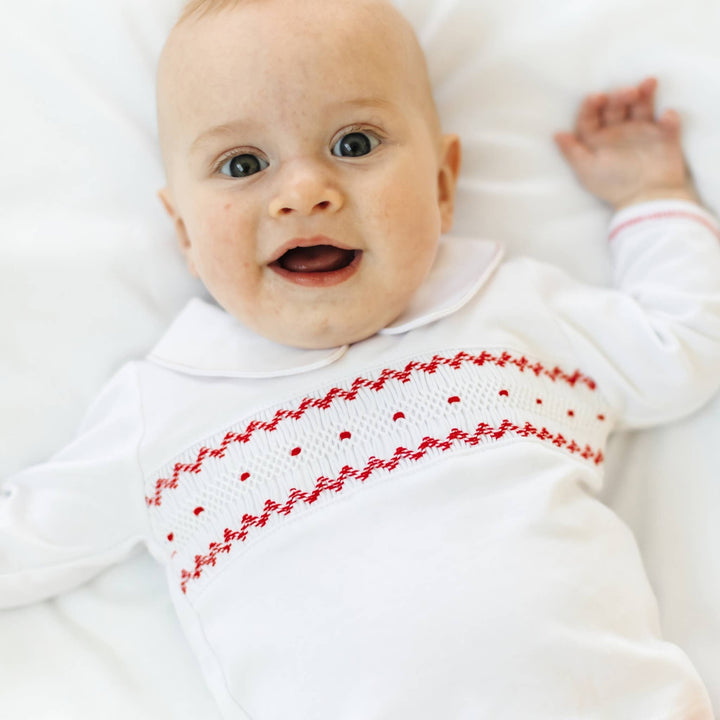 Miles Smocked Long Sleeve Diaper Cover Set