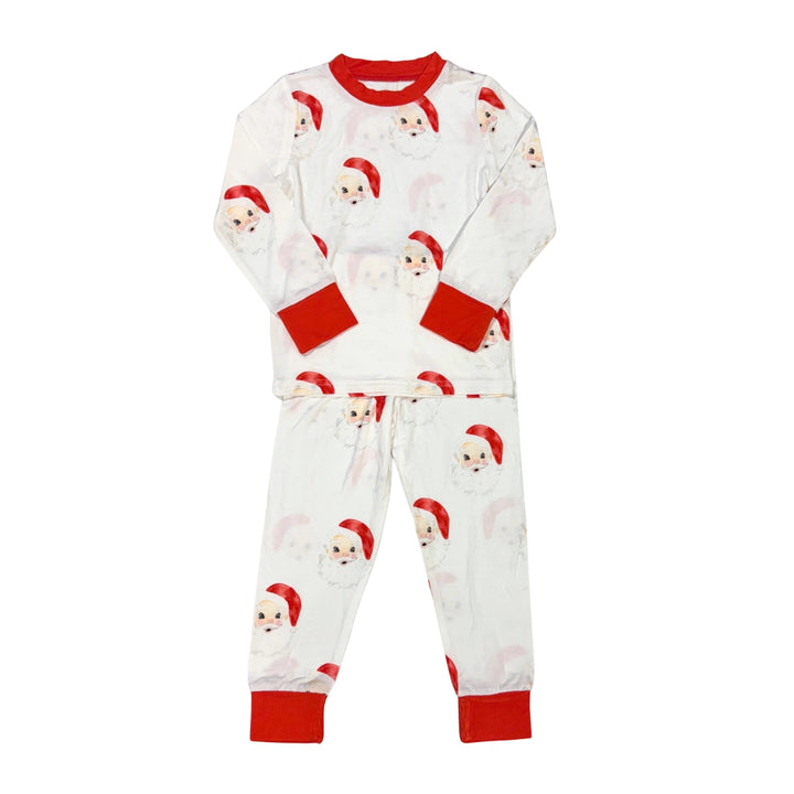 Vintage Santa Bamboo Pajamas - White
