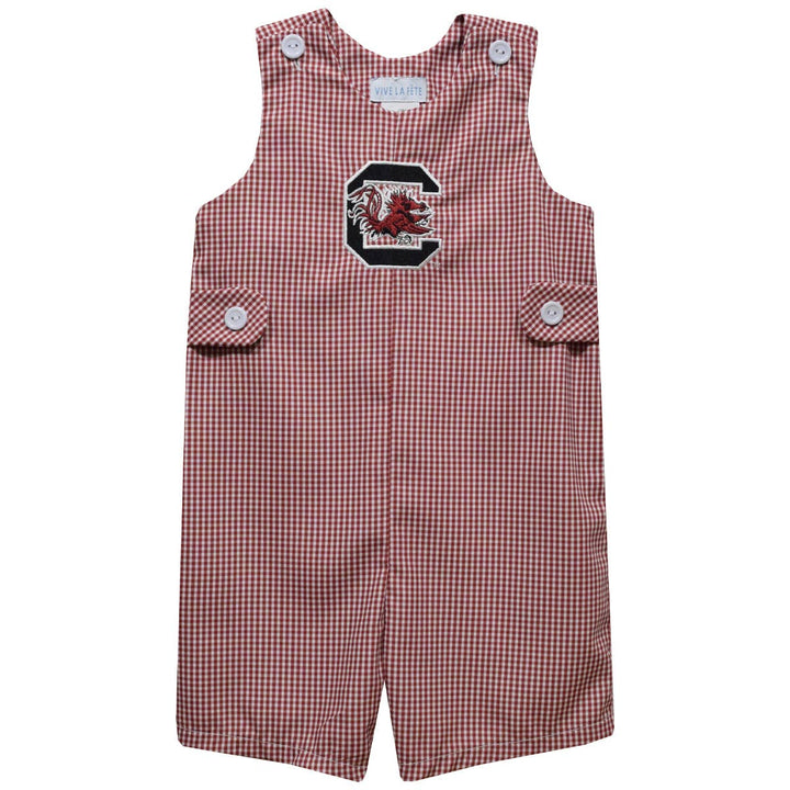 South Carolina Gamecocks Embroidered Maroon Gingham Jon Jon