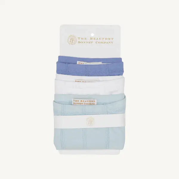 Theodore`s Underthings Set Park City Periwinkle/Worth Ave White/Buckhead Blue