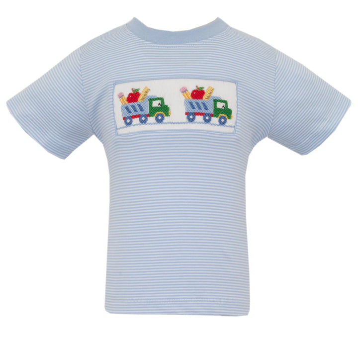 School Trucks Light Blue Knit Stripe Boy&
