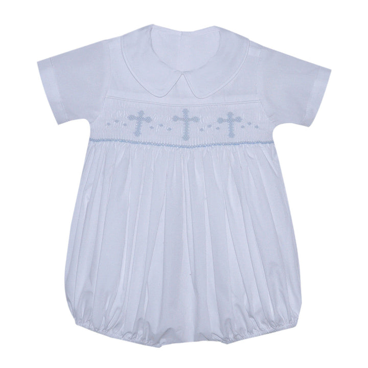 White Thomas Boy Bubble - Cross