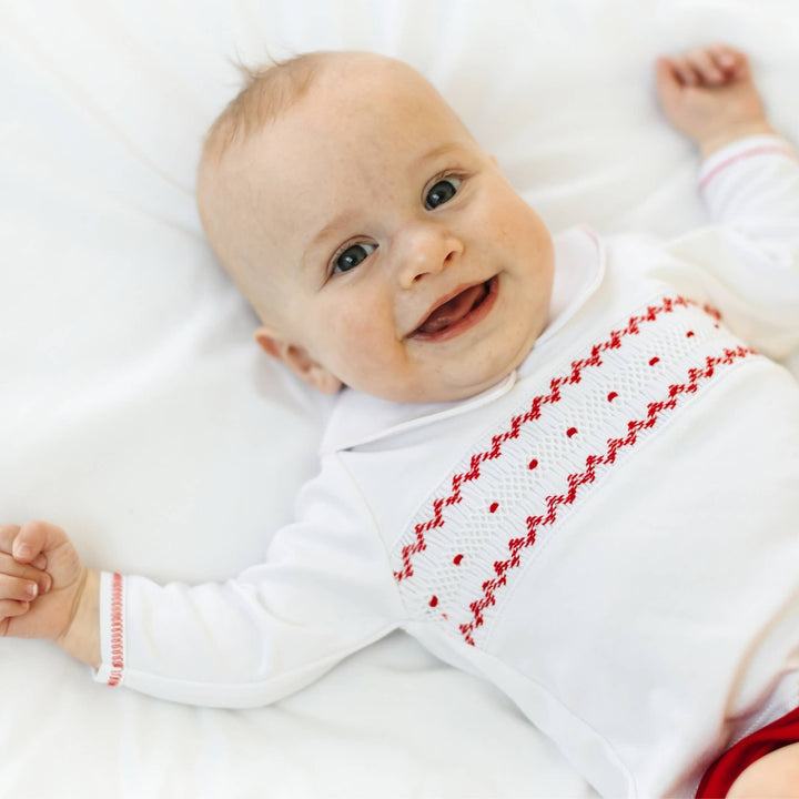 Miles Smocked Long Sleeve Diaper Cover Set
