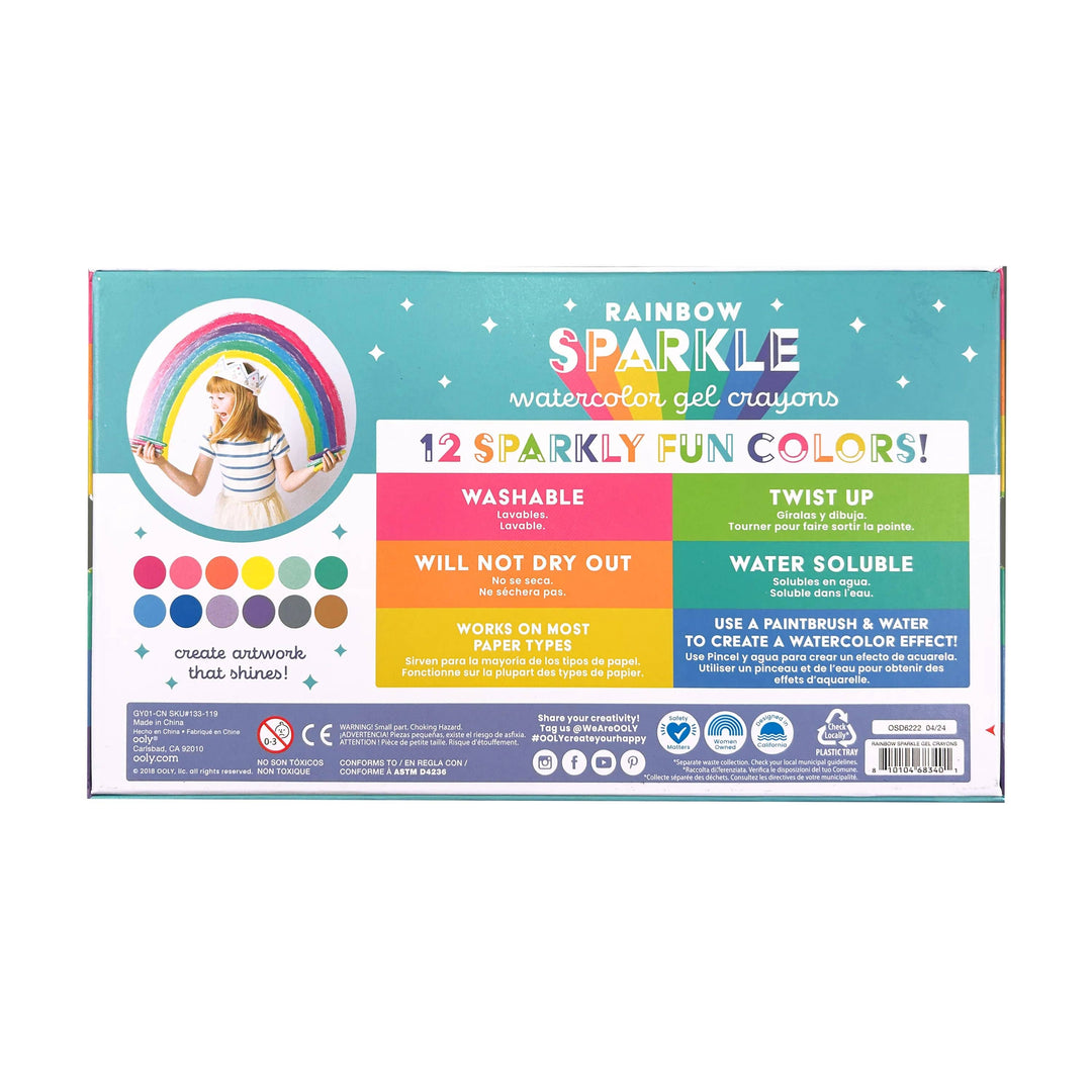 Rainbow Sparkle: Watercolor Gel Crayons