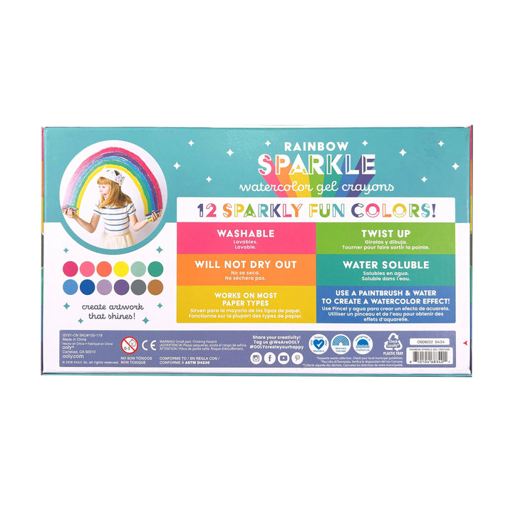 Rainbow Sparkle: Watercolor Gel Crayons