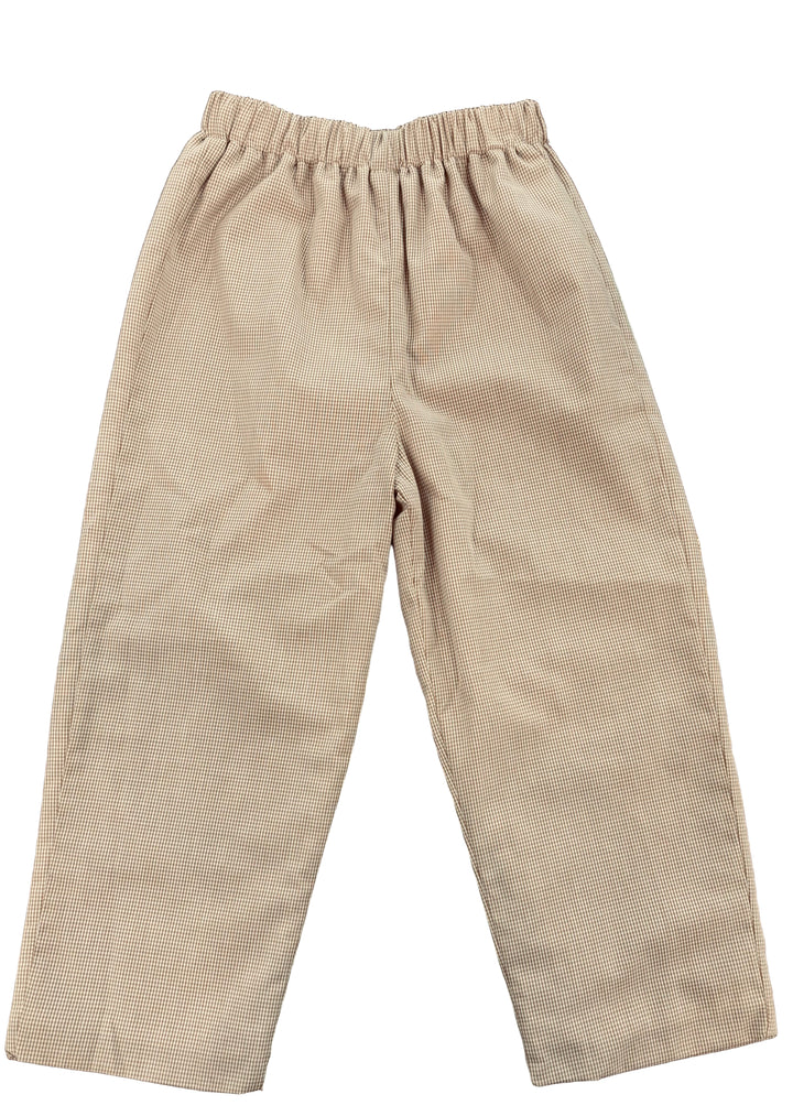 Turkey Boys Khaki Gingham Pants