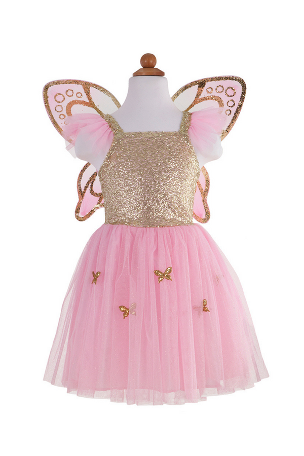 Gold Butterfly Dress with Wings