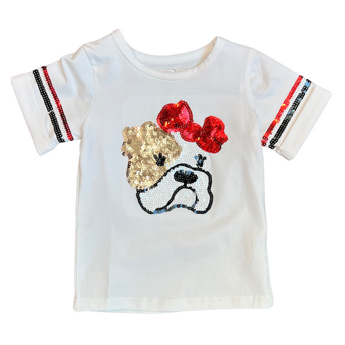 Sequin Team Bulldog Shirt