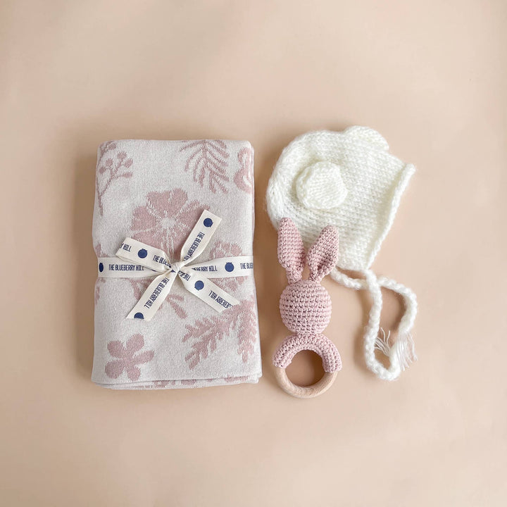 Teether Bunny Pink Easter Rattle Spring Summer Baby Gift