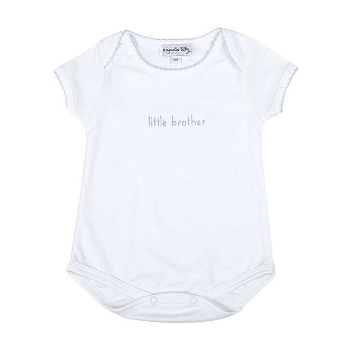 Little Brother Embroidered Lap Bodysuit