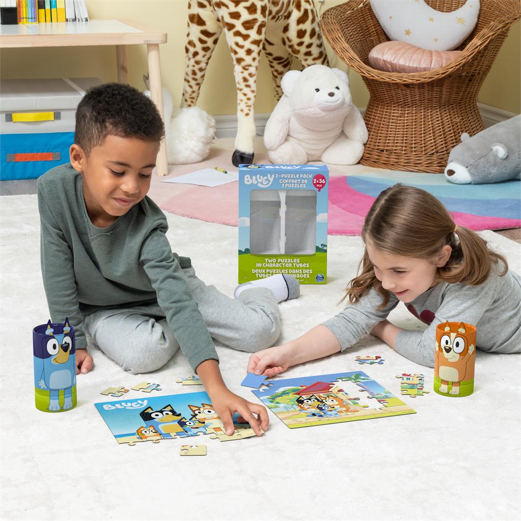 Bluey, 36 Piece Jigsaw Puzzle Two Pack Toy Gift Set