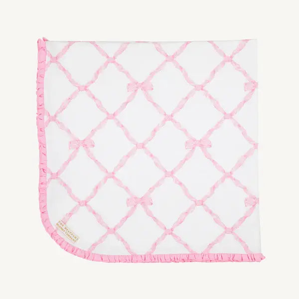 Baby Buggy Blanket Belle Meade Bow/Pier Party Pink