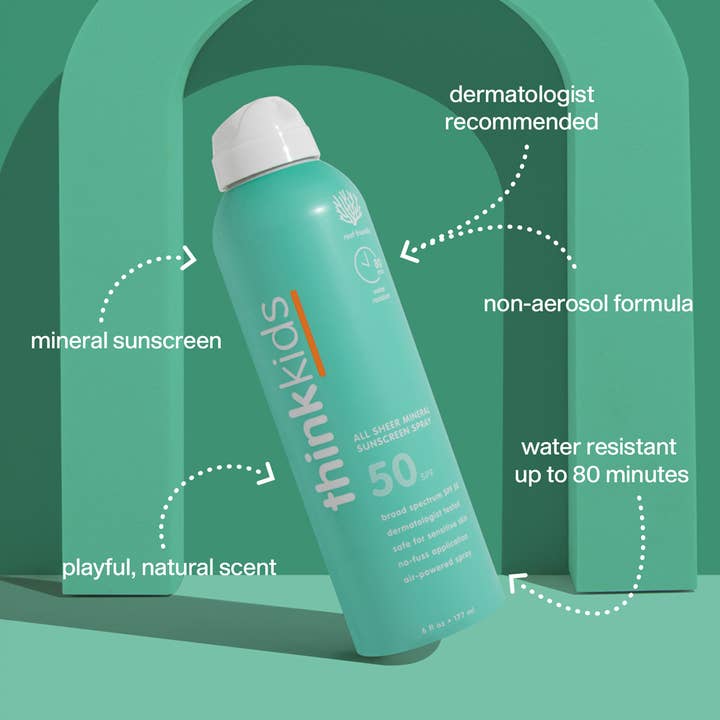 Thinksport Kids All Sheer Mineral Sunscreen Spray SPF 50