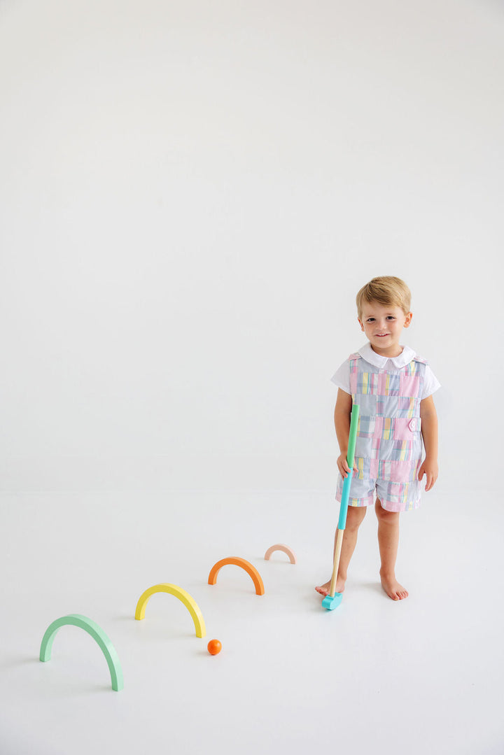 Peter Pan Collar Shirt &amp; Onesie (Short Sleeve Woven) - Worth Avenue White