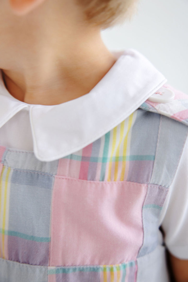 Peter Pan Collar Shirt &amp; Onesie (Short Sleeve Woven) - Worth Avenue White