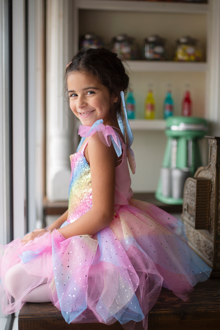 Rainbow Fairy Dress w/ Wings