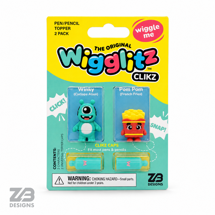 Clikz 2 Pack Pencil Toppers