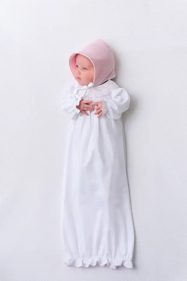 Bundle Me Bonnet Palm Beach Pink/Worth Ave White