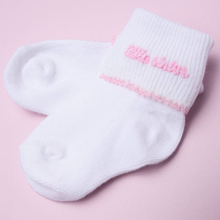 Little Sister Embroidered Socks