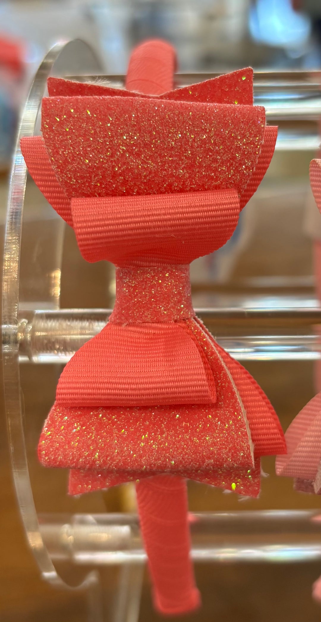 Medium Glitter/Grosgrain Stacked Bow Headband