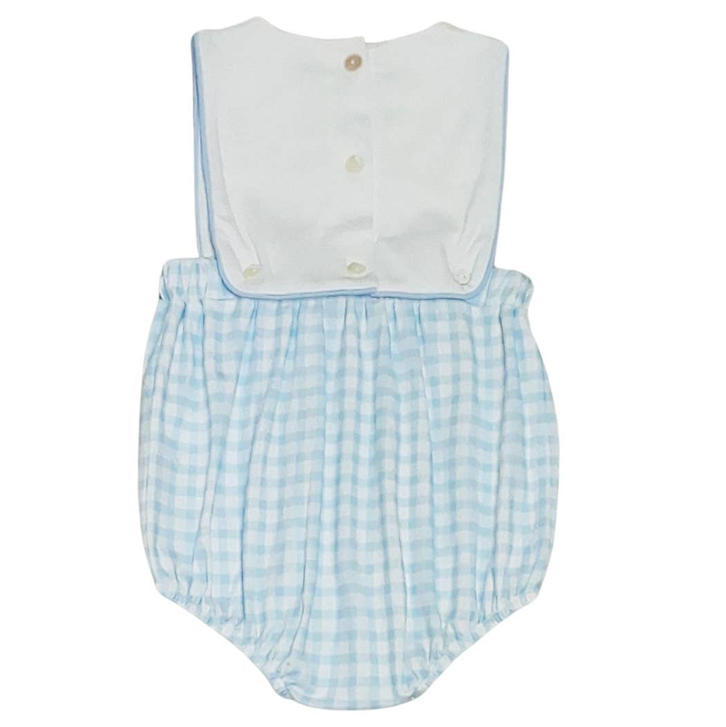 Easter Bunnies Collection Blue Checks Baby Boy Sun Bubble
