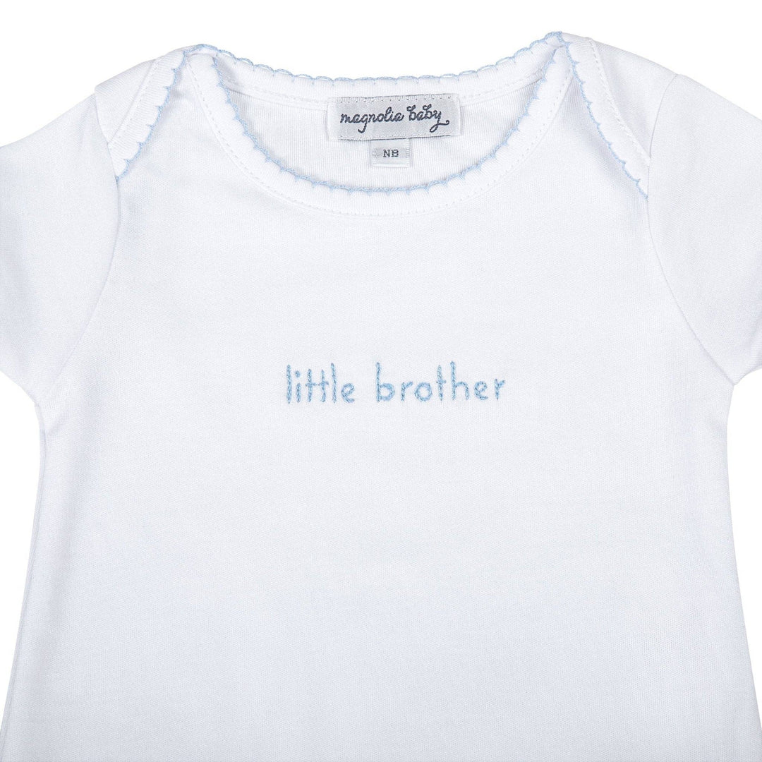 Little Brother Embroidered Lap Bodysuit