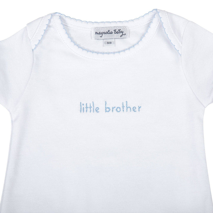 Little Brother Embroidered Lap Bodysuit