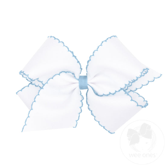 Mini Grosgrain Bow w/ Stitch Edge