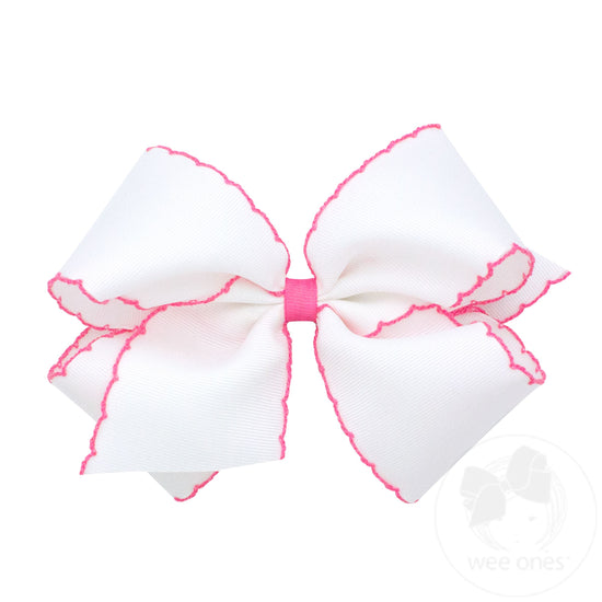 Mini Grosgrain Bow w/ Stitch Edge