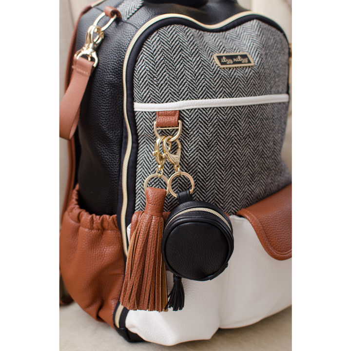 Black Diaper Bag Charm Pod Keychain