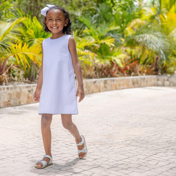 Sleeveless Betts Bow Dress Worth Avenue White Eyelet
