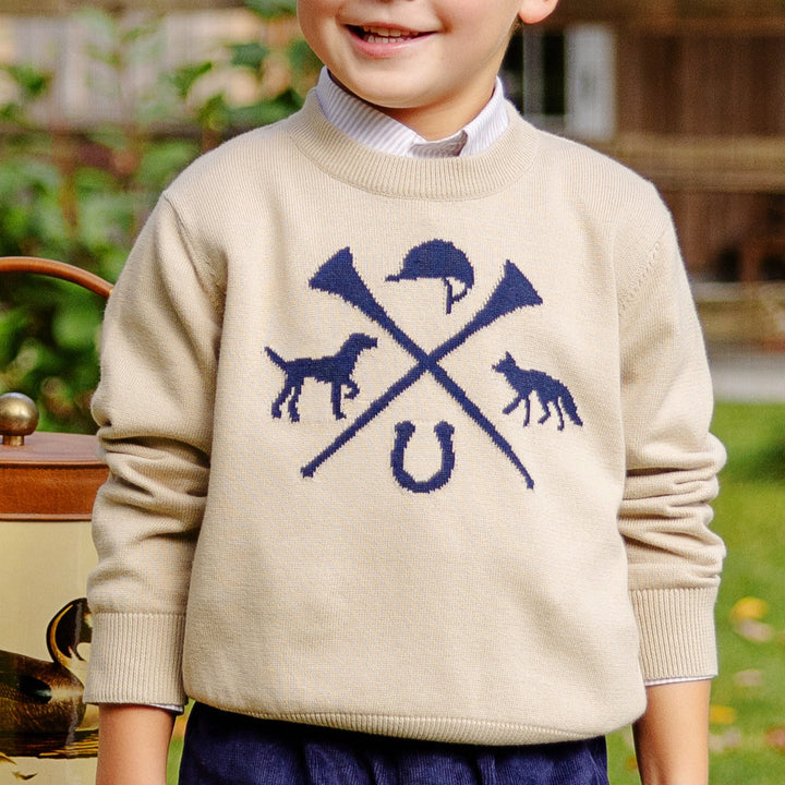 Isaacs Intarsia Sweater - Hunt Club