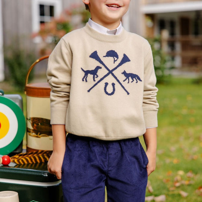 Isaacs Intarsia Sweater - Hunt Club